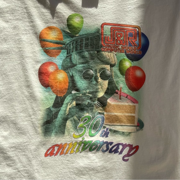 Unisex Hanes J&R Music/Computer World 30th Anniversary tee. 👚 - Picture 2 of 3